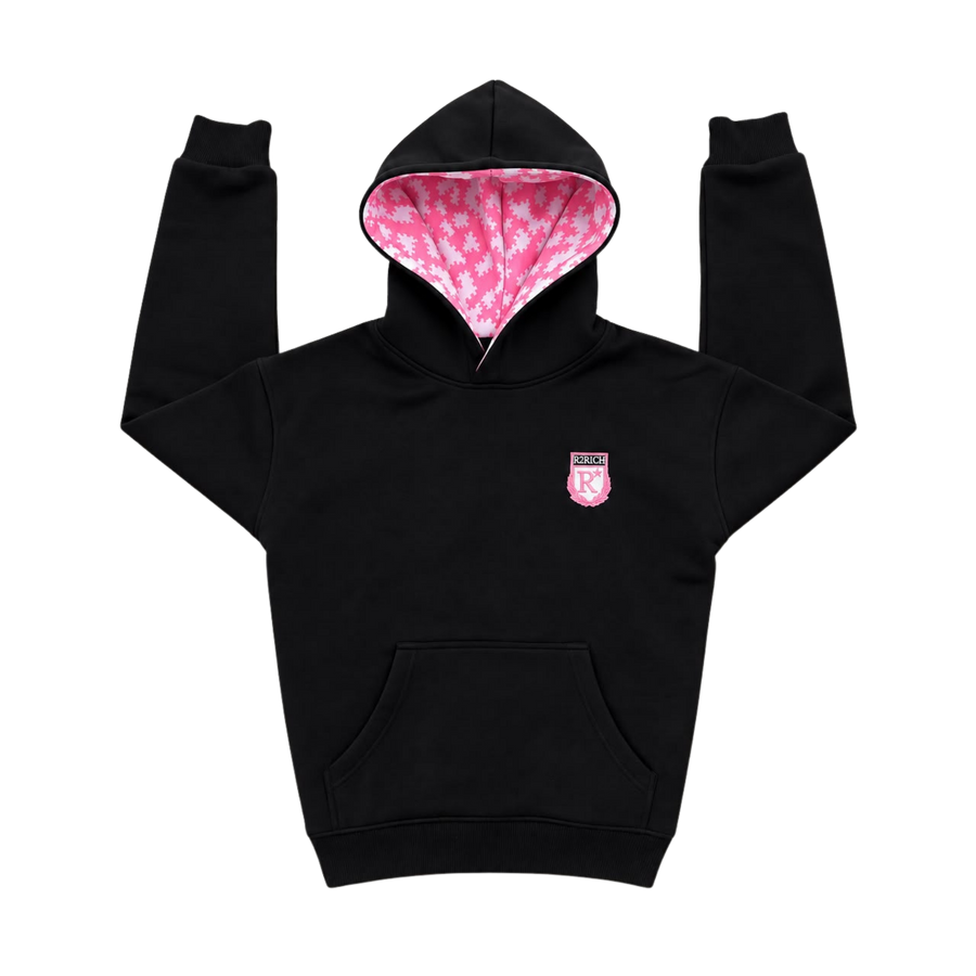 R2RICH BLACK PINK HOODIE
